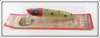 Vintage Heddon Red Head Frog Scale Vamp Spook Lure On Card