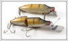 Vintage Heddon Pike Scale River Runt & Jointed River Runt Lure Pair