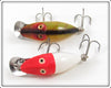 Heddon Red Head White & Perch Tiny Runt Pair