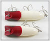 South Bend Red Arrowhead White Bass Oreno & Babe Oreno Pair