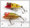 Heddon Red Head Frog Scale & Perch Tiny Lucky 13 Pair
