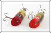 Heddon Red Head Frog Scale & Perch Tiny Lucky 13 Pair