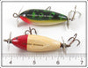 Creek Chub Frog & Red Head White Spinning Injured Minnow Pair