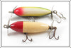Creek Chub Frog & Red Head White Spinning Injured Minnow Pair