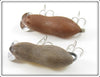 Heddon Grey & Brown Meadow Mouse Pair