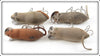 Heddon Grey & Brown Meadow Mouse Lot Of Four