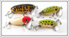 Arbogast Yellow Coachdog, Frog & Red Head Jitterbug Lot Of Four