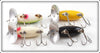 Arbogast Frog, Yellow, Red Head & Black Jitterbug Lot Of Four