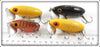 Arbogast Yellow, Black & Parrot Jitterbug Lot Of Four