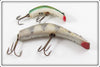 Vintage Kautzky Frog & Silver Scale Lazy Ike Lure Pair