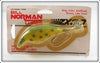 Vintage Norman Yellow Green Spots ZX 30 Lure On Card