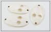 Mother Of Pearl Red Eye Wiggler Blank Lot Of Three Lures