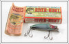 Vintage Heddon Green Shore River Runt Lure In Box
