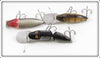 Heddon Silver Shore, Pike Scale & Black Shore River Runt Lot Of Three