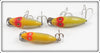 Heddon Yellow Shore River Runt Lot Of Three