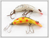 Heddon Yellow Spotted & Silver Flitter Tiny Tad Lure Pair