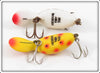 Heddon Yellow Spotted & Silver Flitter Tiny Tad Pair