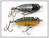 Vintage Heddon Black Shore & Bullfrog Tiny Torpedo Lure Pair