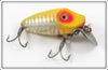 Vintage Heddon Yellow Shore Midgit Digit Lure