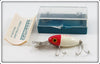 Vintage Pflueger Red & White Frug Lure In Box