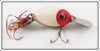 Vintage Fred Arbogast Red Head White Hula Diver Lure