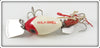 Arbogast Red Head White Hula Diver