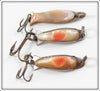 Vintage Mother Of Pearl Tiny Spoon Lot Of Three Lures