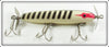 Vintage Paw Paw White Black Stripes Aristocrat Torpedo Lure