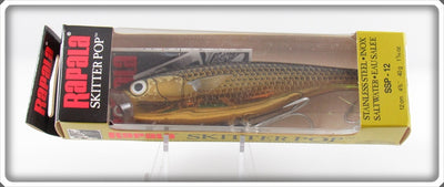 Rapala Stainless Steel Gold Mullet Inox Skitter Pop SSP-12 Lure In Box