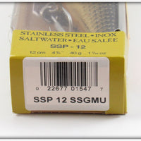 Rapala Stainless Steel Gold Mullet Inox Skitter Pop SSP-12 In Box