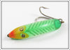 Vintage Paul Bunyan Green White Ribs Fly Rod Dodger Lure