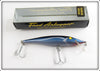 Vintage Fred Arbogast Blue Scale Snooker Lure In Box