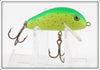 Vintage Rebel Green & Chartreuse With Spots Humpy Lure
