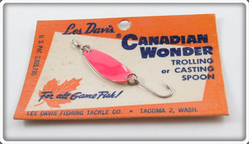 7 mother of pearl canadian wonder fishing lure Vintage Les Davis Canadian Wonder Spoon Lot Of Three On Cards For Sale