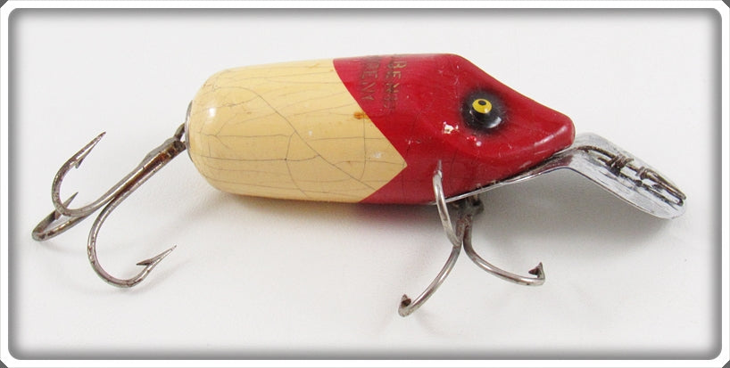 Vintage South Bend Red Arrowhead White Dive Oreno Lure For Sale