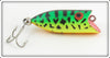 Vintage Heddon Fluorescent Green Crawdad Tiny Lucky 13 Lure