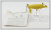Vintage General Tackle Co Yellow Hot Canary Lure With Paper