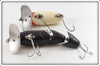 Arbogast Red Head White & Black Jitterbug Pair