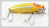Vintage Heddon Yellow Shore River Runt Spook Floater Lure