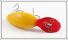 Vintage Heddon Yellow Red Head Tadpolly Spook Lure