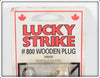 Lucky Strike Strawberry Jointed Wooden Plug On Card