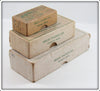 Helin Flatfish Lot Of Four With Three Boxes