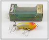 Vintage Heddon Yellow Shore Tiny Torpedo Lure In Box