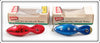Heddon Red Chrome Bullfrog & Blue With White Spots Tadpolly Spook Lure