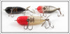 Heddon Tiny Torpedo & Baby Torpedo Lot Of Three