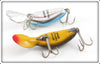 Heddon Blue Chrome & Bullfrog Tadpolly Spook Pair