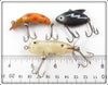 Heddon Tiny Tad, Sonic & Tiny Torpedo Lot Of Three