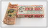 Vintage Heddon Red & White Shore Minnow River Runt Empty Lure Box