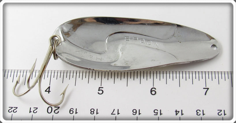Vintage Acme Tornado Spoon, 1/4oz Silver / Red / White fishing spoon #13761
