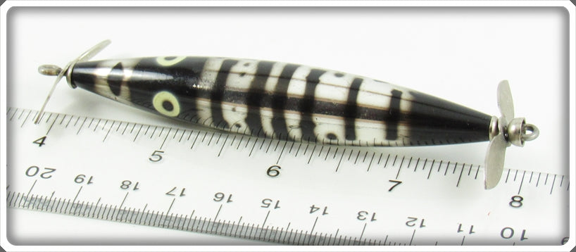 dying flutter fishing lure Vintage Heddon Chrome & Black Dying Flutter Lure For Sale
